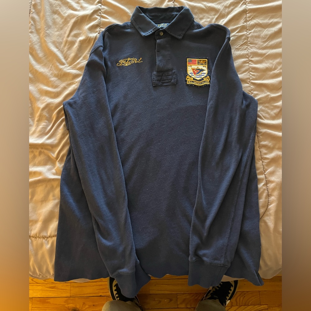 Navy Blue Long sleeve Polo shirt by Ralph Lauren